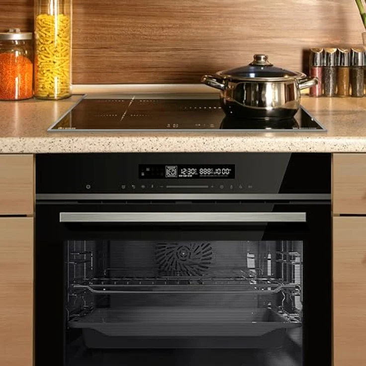 KKT KOLBE Backofen und Induktionskochfeld SET8017IH859ED, eingebaut, mit SensorTouch, Katalysereinigung, Dampf-Clean und 7000W Leistung – Bild 2