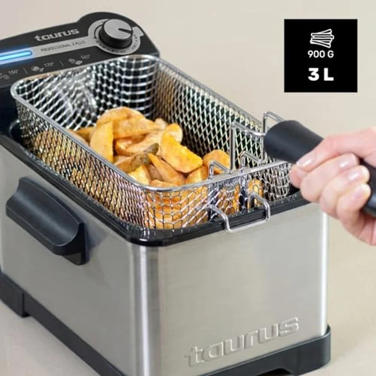 Taurus 973953 Profi-Fritteuse mit Ölfilter, 3 l, 2100 W – Bild 4