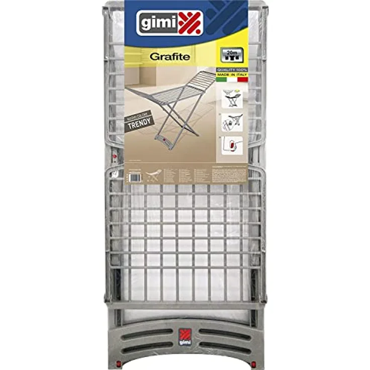Gimi - Grafit Wäscheständer, x-Legs, Harz, grau