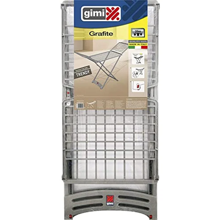 Gimi - Grafit Wäscheständer, x-Legs, Harz, grau – Bild 1