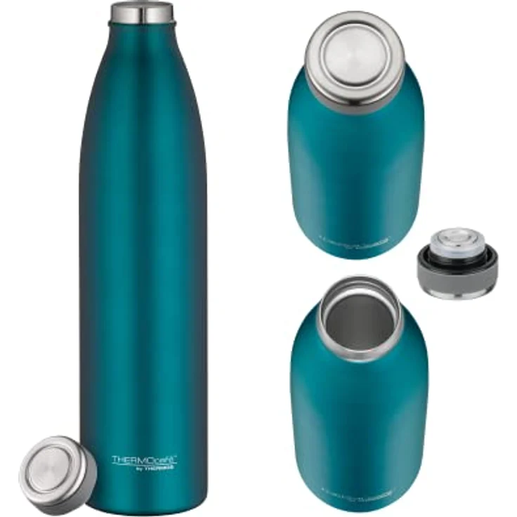 ThermoCafé by THERMOS 4067.255.100 Thermosflasche TC Bottle , Edelstahl Mat Teal 1,0 Liter, 12 Stunden heiß, 24 Stunden kalt, BPA-Free – Bild 3