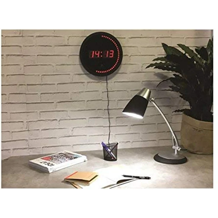 Alba, Wanduhr, Wanduhr "HORLED", Quarzuhr, aus Kunststoff, schwarz (30 cm) – Bild 4
