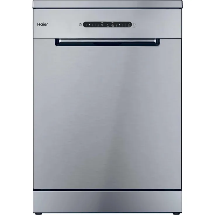 Haier XF 4C4E1S-84, Freistehender Geschirrspüler, Edelstahl, 14 Maßgedecke, leiser Inverter-Motor, 44 dB, 5 Programme, Eco-Trocknung
