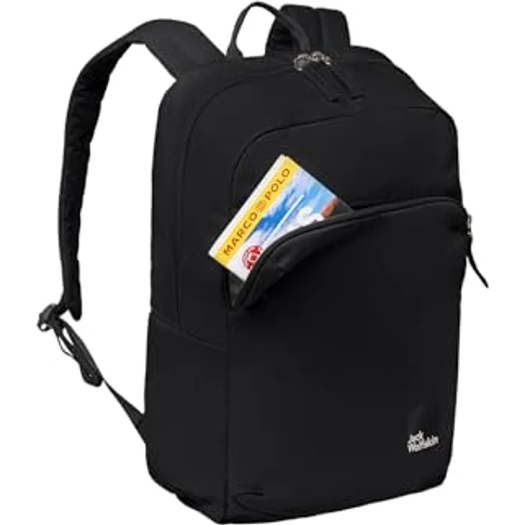 Jack Wolfskin Terraview Rucksack, Freizeitrucksack mit Laptopfach, Organizer und gepolsterten Schultergurten, Schwarz – Bild 3