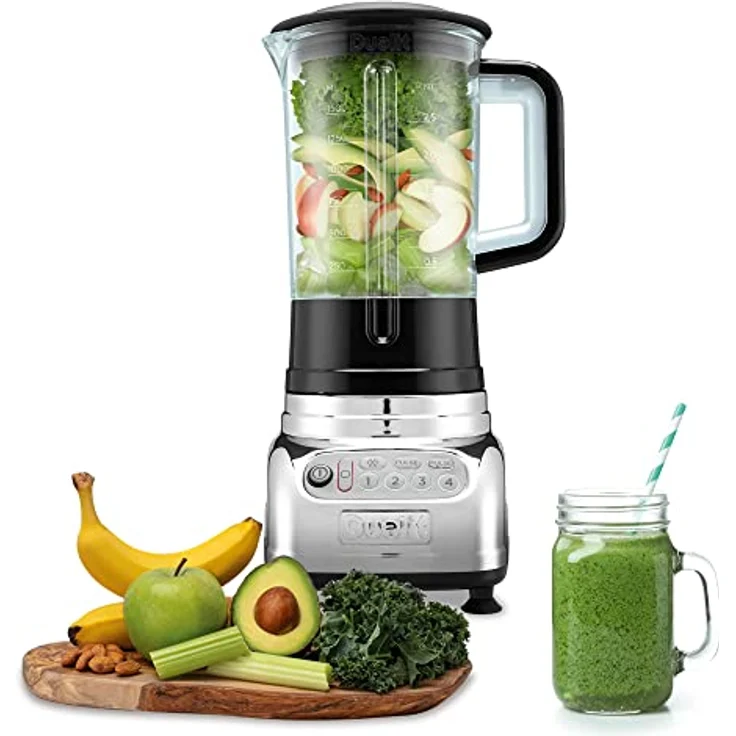 Dualit VortecS® Elektrischer Mixer, 2 L Smoothie & Suppenmaschine mit 7 Stufen, Bruchsicher, Ice Crush Funktion, Chromplatte ABS, Anti-Prallfunktion – Bild 1