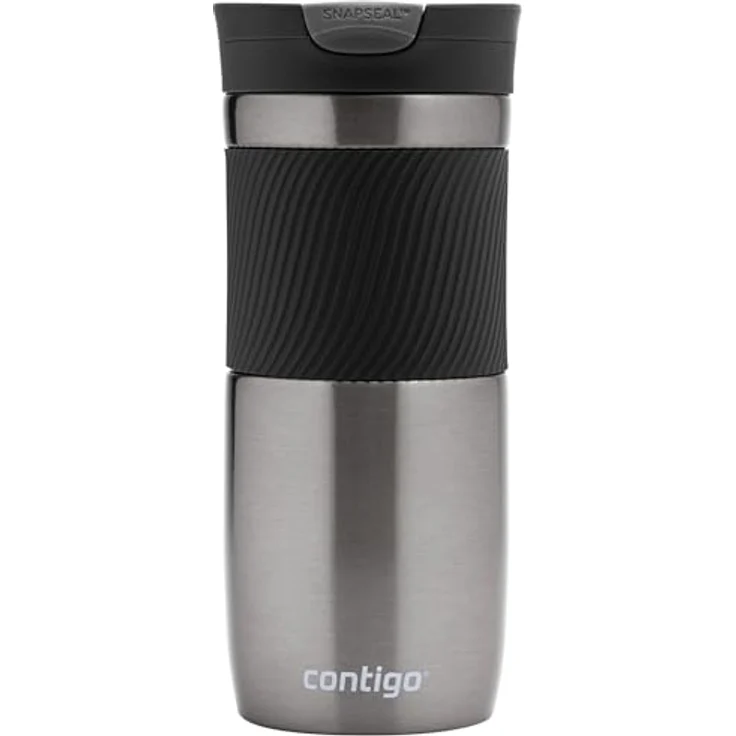 Contigo Thermobecher Byron Snapseal, Edelstahl Isolierbecher, Kaffebecher to go, auslaufsicher, spülmaschinenfester Deckel BPA-frei, 470 ml – Bild 2