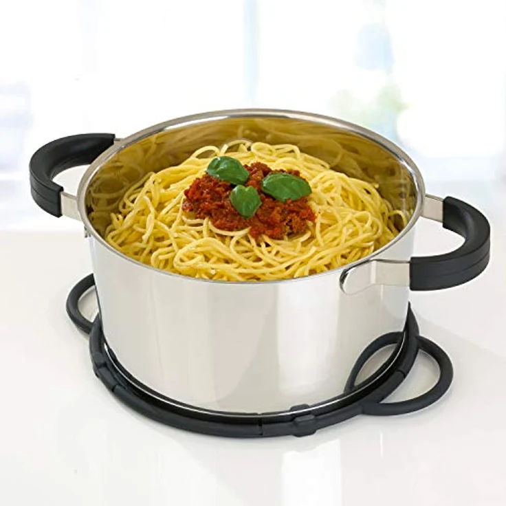 Emsa 514560 Spritzschutz, Ø 26 cm, Silikon, Anthrazit, Smart Kitchen – Bild 8