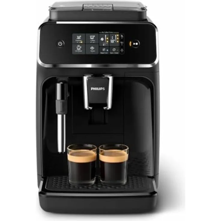 Philips Kaffeevollautomat EP2225/10 2200 Series, mit Aroma Extract System und klassischem Milchaufschäumer, Schwarz - Preisvergleich