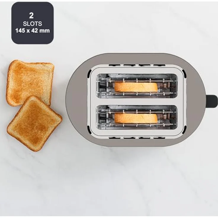 Black & Decker Es9600160b 900w Toaster mit 2 Schlitzen aus Edelstahl, EU Plug 220V, One Size – Bild 4