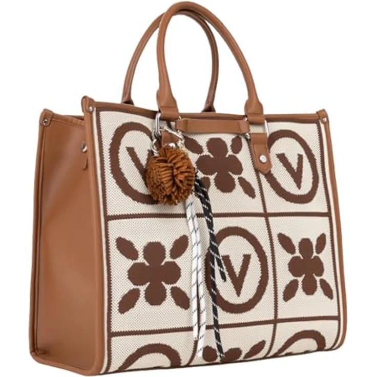 Valentino Tyle Shopper Tasche, 38 cm, braun, 100% Polyamid – Bild 2