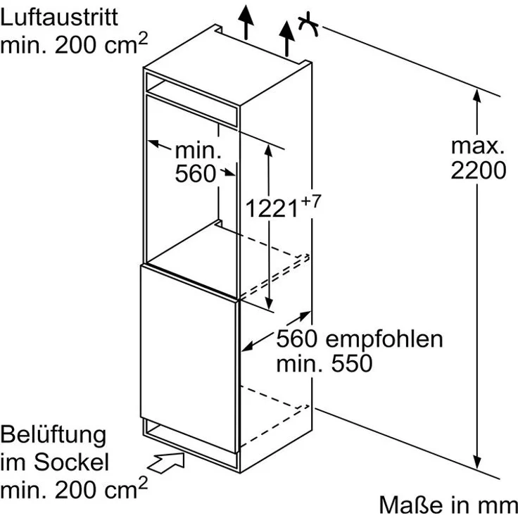Siemens KI41FADD0 Kühlschrank, Einbau, weiß, 0-Grad-Zone, Schnellkühlen und -gefrieren, WLAN, LED, Breite 55.8 cm – Bild 10