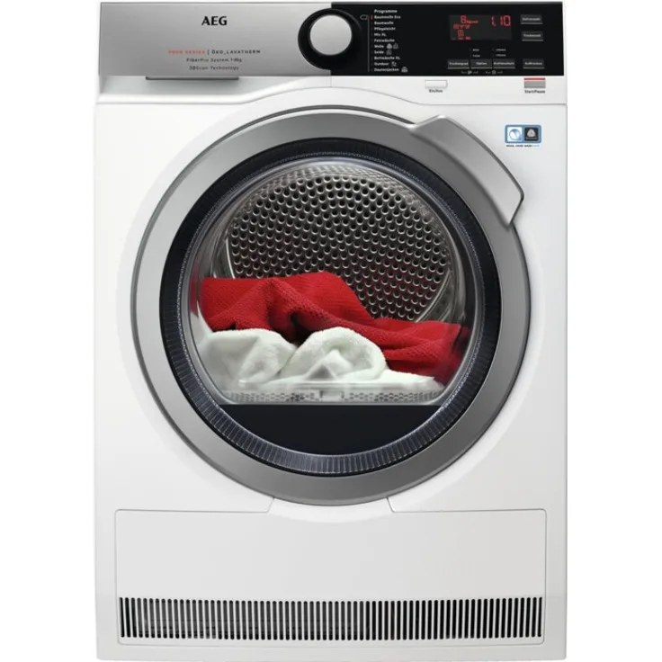 AEG T9ECOWP, Wärmepumpentrockner, A+++, Fassungsvermögen 8 kg, Standgerät, Breite 59,6 cm, Knitterschutz, Auffrischen