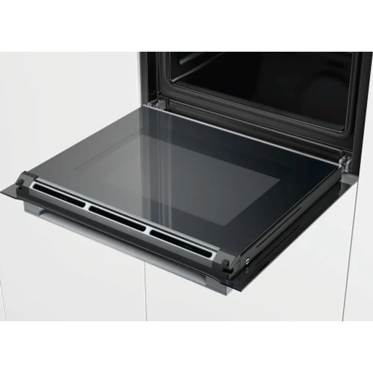 Bosch HBG632TS1Einbaubackofen, Energieeffizienzklasse A, Einbaugerät, elektrisch, Volumen 71 l, Breite 59,5 cm, 4D Heißluft, TFT-Display, SoftOpen + SoftClose, 3-fach voll ausziehbare Teleskopschienen, edelstahl – Bild 3