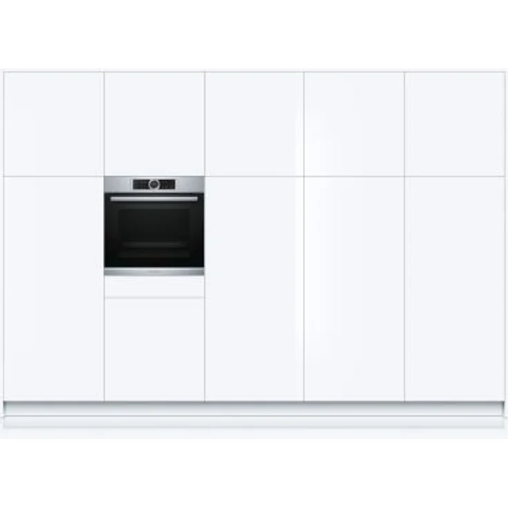 Bosch HBG632TS1Einbaubackofen, Energieeffizienzklasse A, Einbaugerät, elektrisch, Volumen 71 l, Breite 59,5 cm, 4D Heißluft, TFT-Display, SoftOpen + SoftClose, 3-fach voll ausziehbare Teleskopschienen, edelstahl – Bild 6