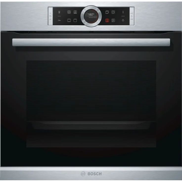 Bosch HBG632TS1Einbaubackofen, Energieeffizienzklasse A, Einbaugerät, elektrisch, Volumen 71 l, Breite 59,5 cm, 4D Heißluft, TFT-Display, SoftOpen + SoftClose, 3-fach voll ausziehbare Teleskopschienen, edelstahl – Bild 1