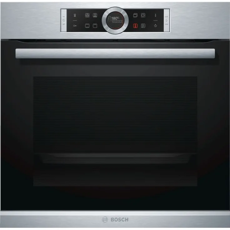 Bosch HBG632TS1Einbaubackofen, Energieeffizienzklasse A, Einbaugerät, elektrisch, Volumen 71 l, Breite 59,5 cm, 4D Heißluft, TFT-Display, SoftOpen + SoftClose, 3-fach voll ausziehbare Teleskopschienen, edelstahl