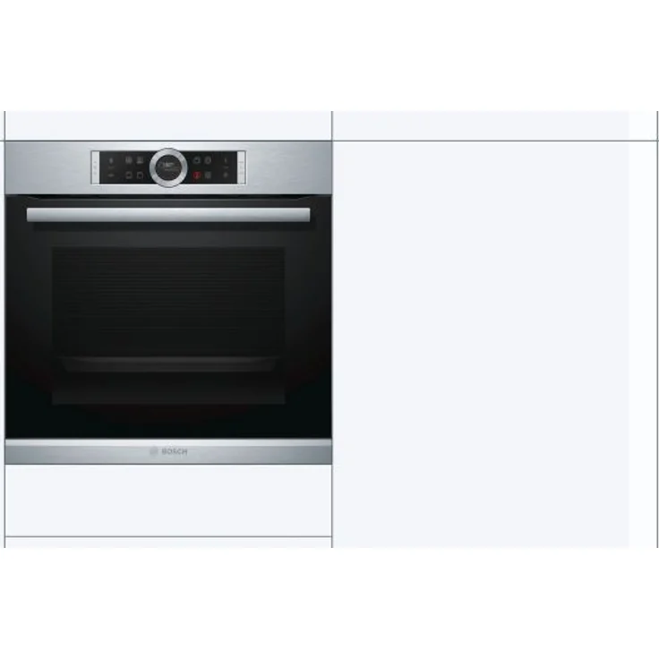 Bosch HBG632TS1Einbaubackofen, Energieeffizienzklasse A, Einbaugerät, elektrisch, Volumen 71 l, Breite 59,5 cm, 4D Heißluft, TFT-Display, SoftOpen + SoftClose, 3-fach voll ausziehbare Teleskopschienen, edelstahl – Bild 2