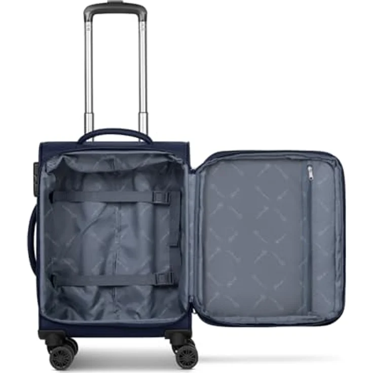 BUGATTI Valencia Soft Kabinen-Koffer, kleiner Cabin-Trolley 36.5 x 19.5 x 55cm, erweiterbar, Doppelrollen, hochwertiges Polyester, 35 Liter Volumen, für Damen und Herren – Bild 5