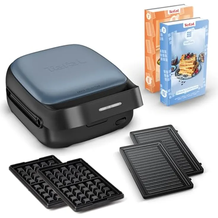 Tefal 2-in-1 Sandwichmaker SW8674 Snack Collection, 700 W, Antihaftbeschichtung, austauschbare Plattensets, inkl. Rezeptbuch
