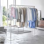 Yamazaki Wäscheständer "Tower" Design Kleiderständer 175x160x25cm, zusammenklappbar, freistehend, Trockenständer, weiß