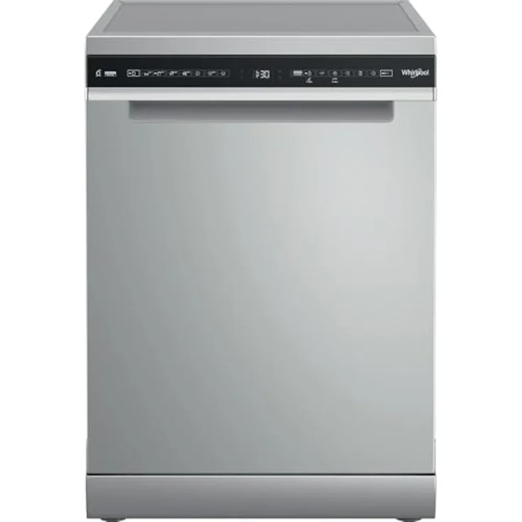 Whirlpool W7FHS31S, freistehender Geschirrspüler mit 15 maßgedecken, 41 dB, Edelstahl, 6th Sense Technologie, Natural Dry, PowerClean Pro – Bild 1