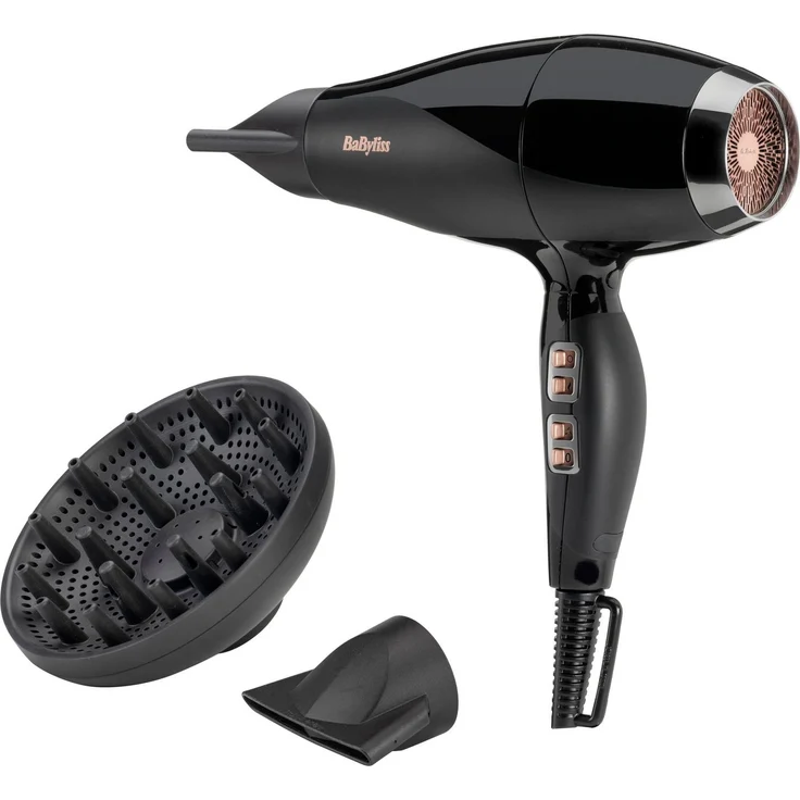 BaByliss Haartrockner Air Power Pro 2300, 2300 W, professioneller Föhn mit Ionen- und Keramik-Technologie, made in Italy