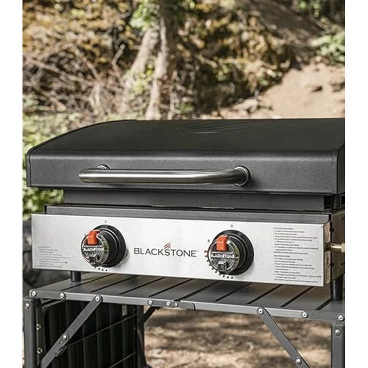 Blackstone Tischgrill 22 Griddle, Gas-Tischgrill mit 2 regelbaren Kochzonen, 7000 W, Schwarz – Bild 2