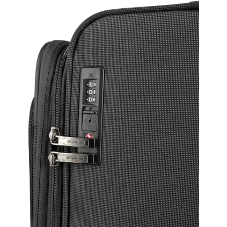 Travelite Cubis M 72 cm Trolley mit 4 Rollen, grau, 100% Polyester, 41 x 27 x 72 cm – Bild 6