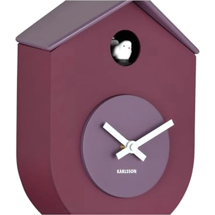 Karlsson Wanduhr Grato, Kunststoff, Farbe Brombeere, 9x33x17.5 cm, Dekoration – Bild 3