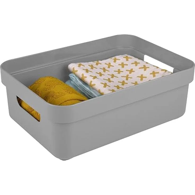 SUNWARE perfectly organised Sigma Home Aufbewahrungsbox 9L grau, modische Vorratsdose für Spielzeug und Handarbeiten – Bild 4
