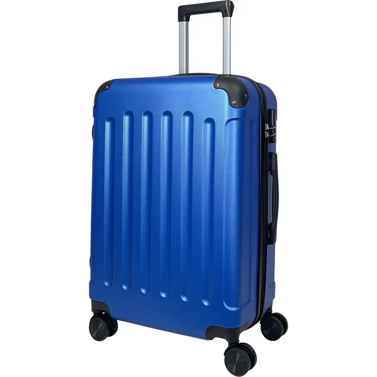 MTB Koffer Reisekoffer ABS Trolley 4 Zwillingsrollen M/L/XL oder Set, schwarz