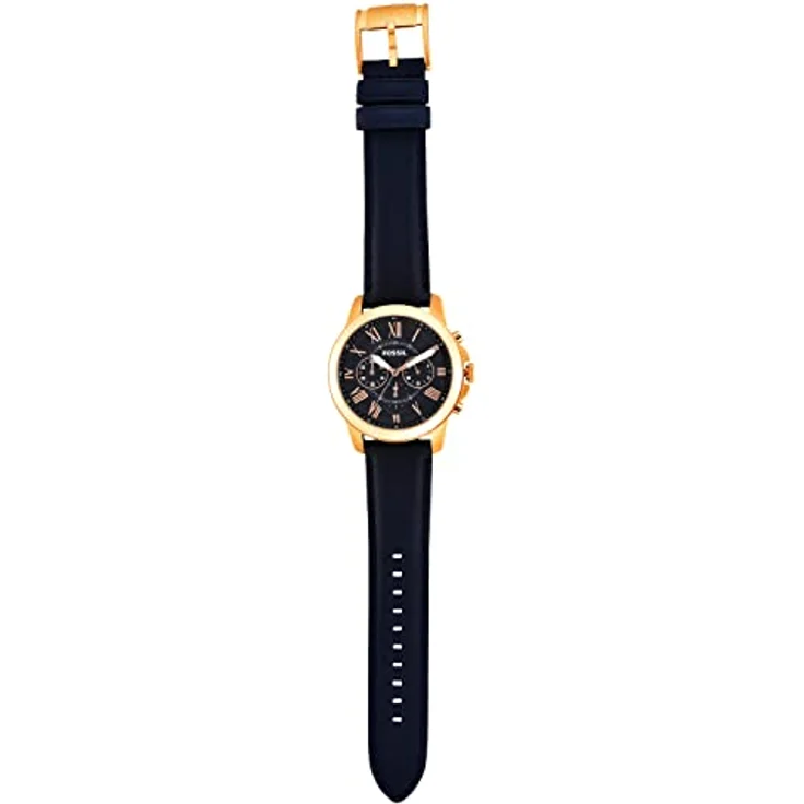 Fossil Herrenuhr Grant, QuarzChronographenwerk, 44mm RoségoldEdelstahlgehäuse mit Echtlederarmband, FS4835 – Bild 4