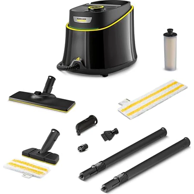 Kärcher Dampfreiniger SC 3 Deluxe Anniversary Edition, 3,5 bar Dampfdruck, 30 s Aufheizzeit, 1.900 W Leistung, 75 m² Flächenleistung, 1 l Tank, mit Bodenreinigungsset + Mikrofaser-Bezug – Bild 1