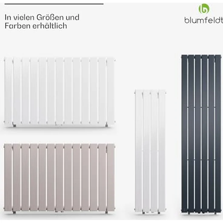 Blumfeldt Badheizkörper Flach, 1420 Watt Vertikaler Warmwasser Wandheizkörper mit Thermostat für Badezimmer & Wohnzimmer, leise – Bild 5