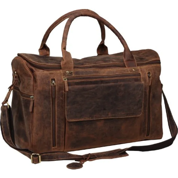 Greenburry Vintage Reisetasche aus 100% Leder, 54 cm, braun