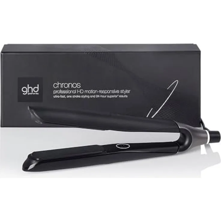 ghd chronos Styler schwarz – professioneller Haarglätter mit neuer HD-Motion-Technologie und der optimalen Stylingtemperatur von 185ºC, 3-mal schneller,