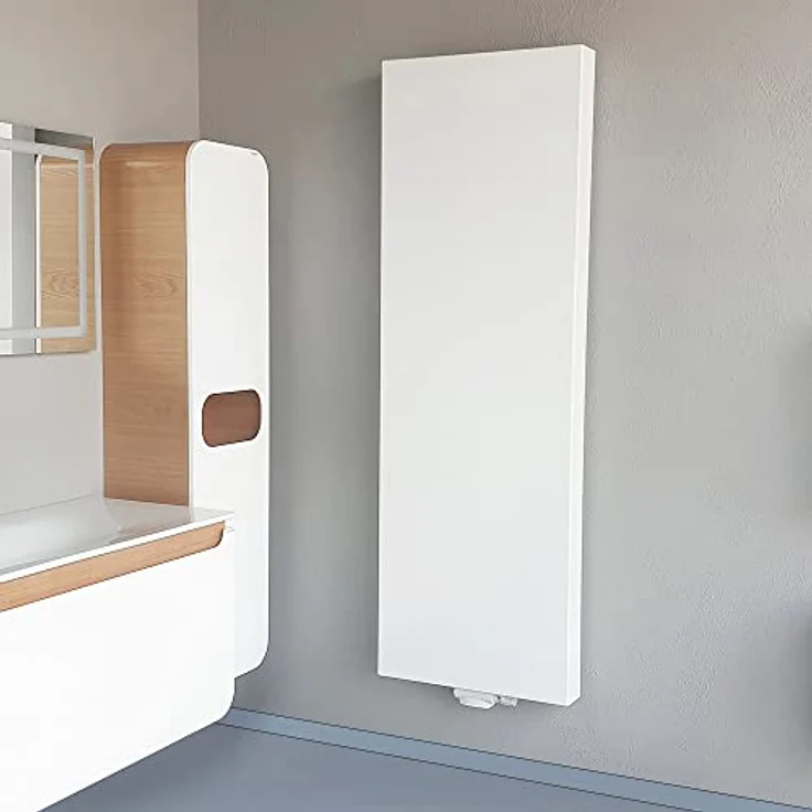 Belrad Vertikal Heizkörper Plan T22 2000 x 500 (HxB)-1886W, Hochwertige Stahlkonstruktion, Weiße Pulverbeschichtung – Bild 1