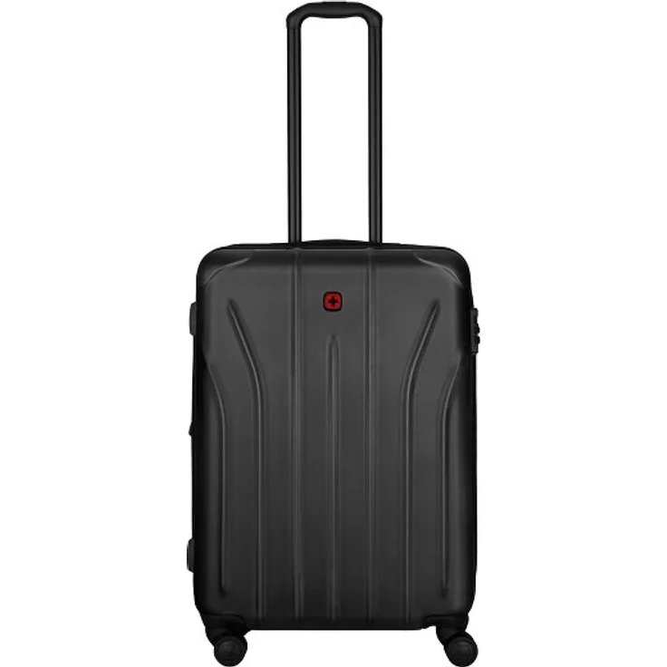 Wenger Oryson 4 Rollen Trolley M 65 cm, Dehnfalte, schwarz, 100% Polycarbonat