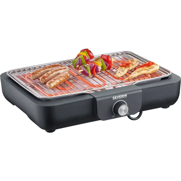 Severin Tischgrill PG 8554 mit Grillrost, 2300 W, Sofort einsatzbereit - keine aufwendigen Grillvorbereitungen