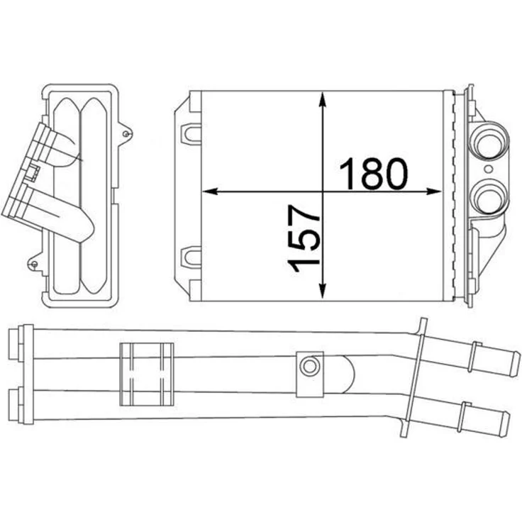 MAHLE AH 213 000S Wärmetauscher Innenraumheizung, inkl. Einbauzubehör
