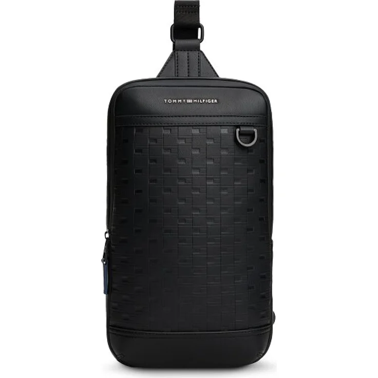 Tommy Hilfiger TH Modern Monogram Umhängetasche, 20 cm, schwarz, 100% Polyurethan, 32 cm x 8 cm