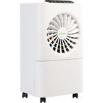 Sichler Haushaltsgeräte Digitaler 2in1-Luftentfeuchter & -reiniger, 10 Liter/Tag, für Räume bis 25 m², mit Timer und LCD-Display, mobil mit 4 Rollen