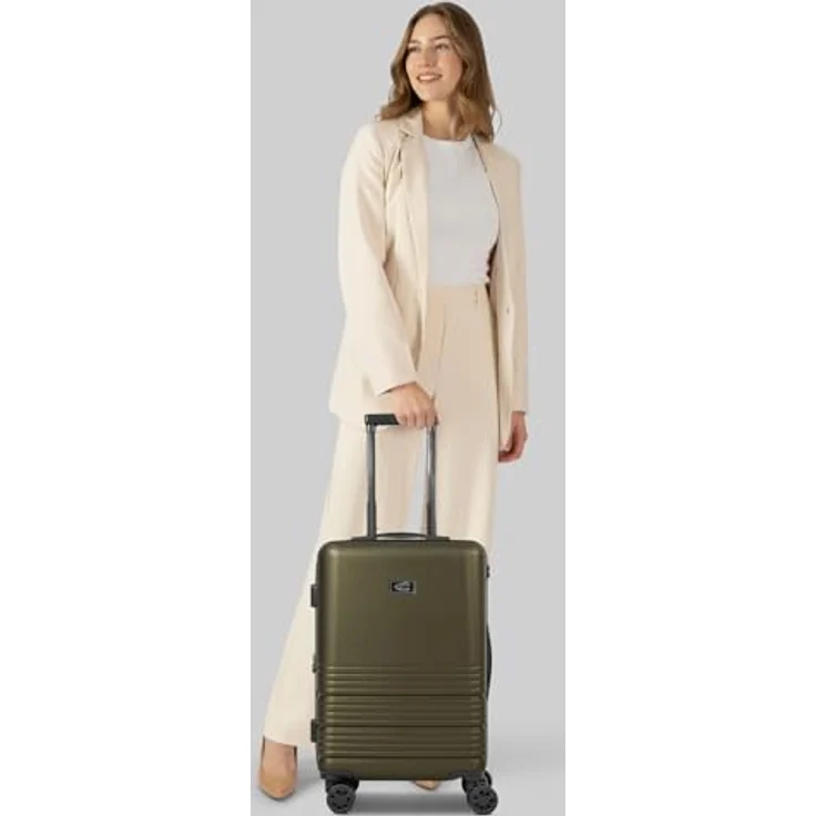 camel active Hanoi Hartgepäck Kabinen-Koffer, 34 x 22 x 56 cm, 38 Liter, aus robustem Polycarbonat mit 4 Doppelrollen und Zahlenschloss, für Damen und Herren – Bild 5