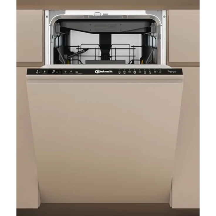 Bauknecht BK6IC11BS7LA0 Einbau-Geschirrspüler vollintegriert 45 cm, Nennkapazität 11, 8.7 L, leise 41 dB, Energieeffizienzklasse C