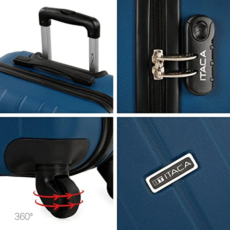 ITACA - Koffer Groß 4 Räder Großer Koffer Leichte - Reisekoffer Groß für Flugzeuge Koffer Hartschale mit Geprüftem Schloss - Handgepäck Koffer 771170, Jeansblau – Bild 4