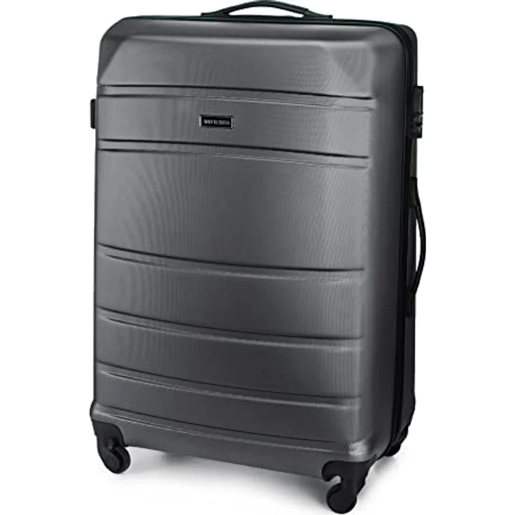 WITTCHEN Großer Koffer Trolley Koffer Reisekoffer aus ABS Hartschalen Trolley 4 Rollen Kombinationsschloss Grau 56-3A-653-01 – Bild 2