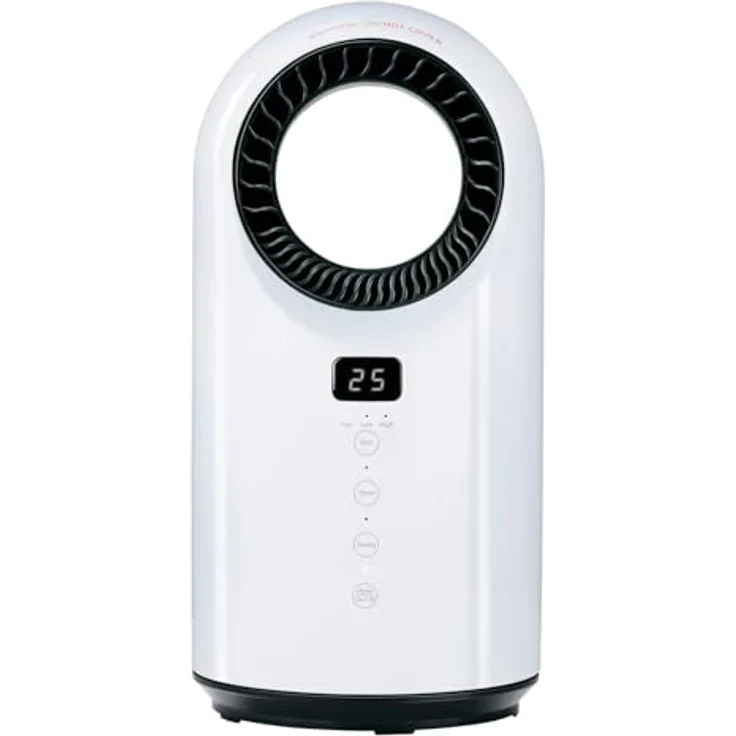 Alpina Elektrischer Heizlüfter und Ventilator 1500W – Keramik Heizkörper mit Timer und Fernbedienung – Oszillierender Heizstrahler mit Kühl- und Heizfunktion – 18 x 18 x 37 cm, Weiß – Bild 1