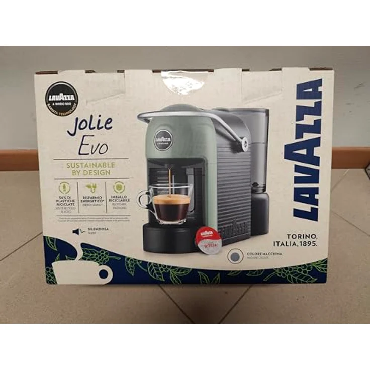 Lavazza Jolie Evo Grey, Kapsel-Kaffeemaschine mit 10 Bar Pumpendruck und 0,6 Litern Wassertank – Bild 1