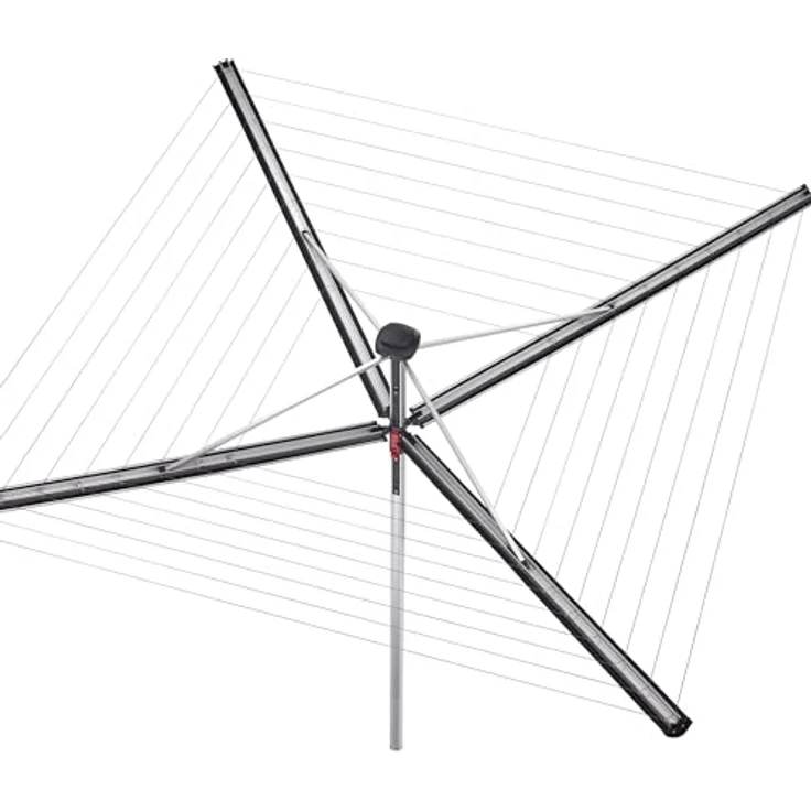 Vileda Sun-Rise Premium Wäschespinne, 50 m Leinenlänge, Höhenverstellbar 1,67–1,82 m, patentiertes Spannsystem, wetterfest, kompakt & stabil, Eco-Verpackung – Bild 3