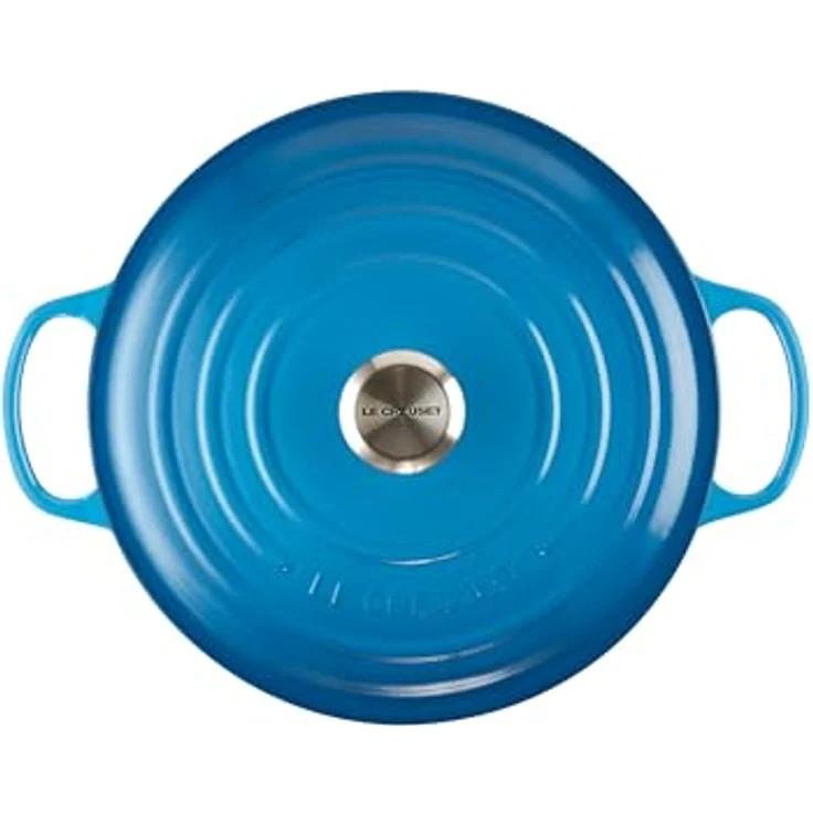 Le Creuset Signature Gusseisen-Bräter mit Deckel, Ø 28 cm, Rund, Für alle Herdarten und Induktion geeignet, Volumen: 6,7 l, Marseille – Bild 3